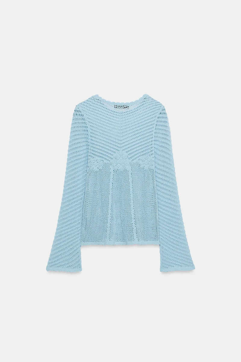 FLARED SLEEVE KNIT JUMPER