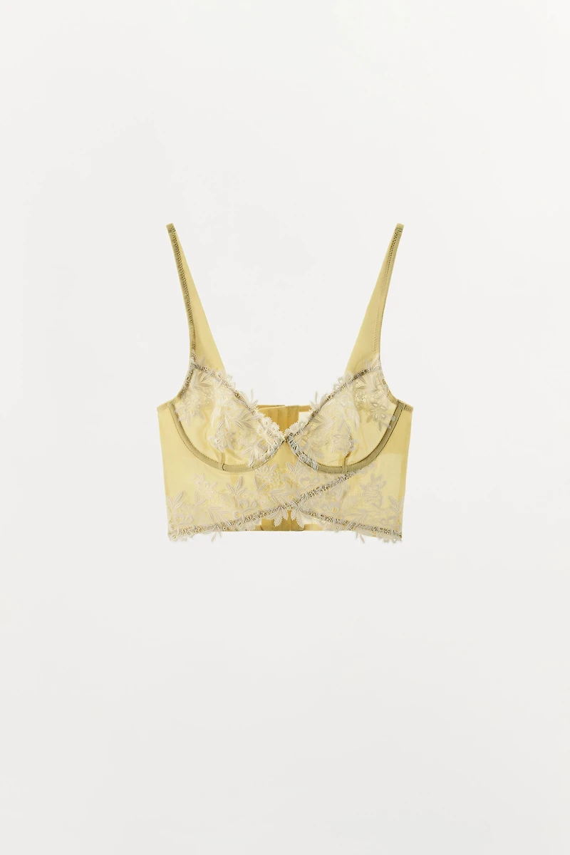 LACE CORSET BRA WITH UNDERWIRE