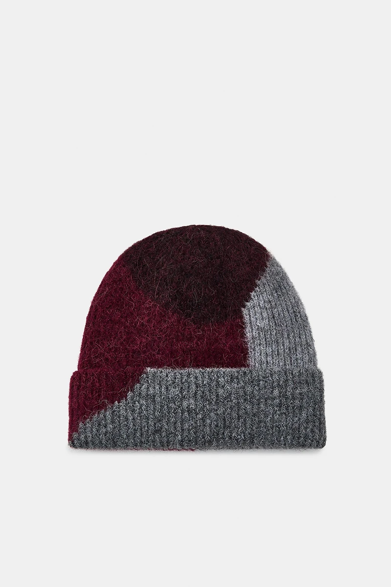 PRINTED KNIT BEANIE