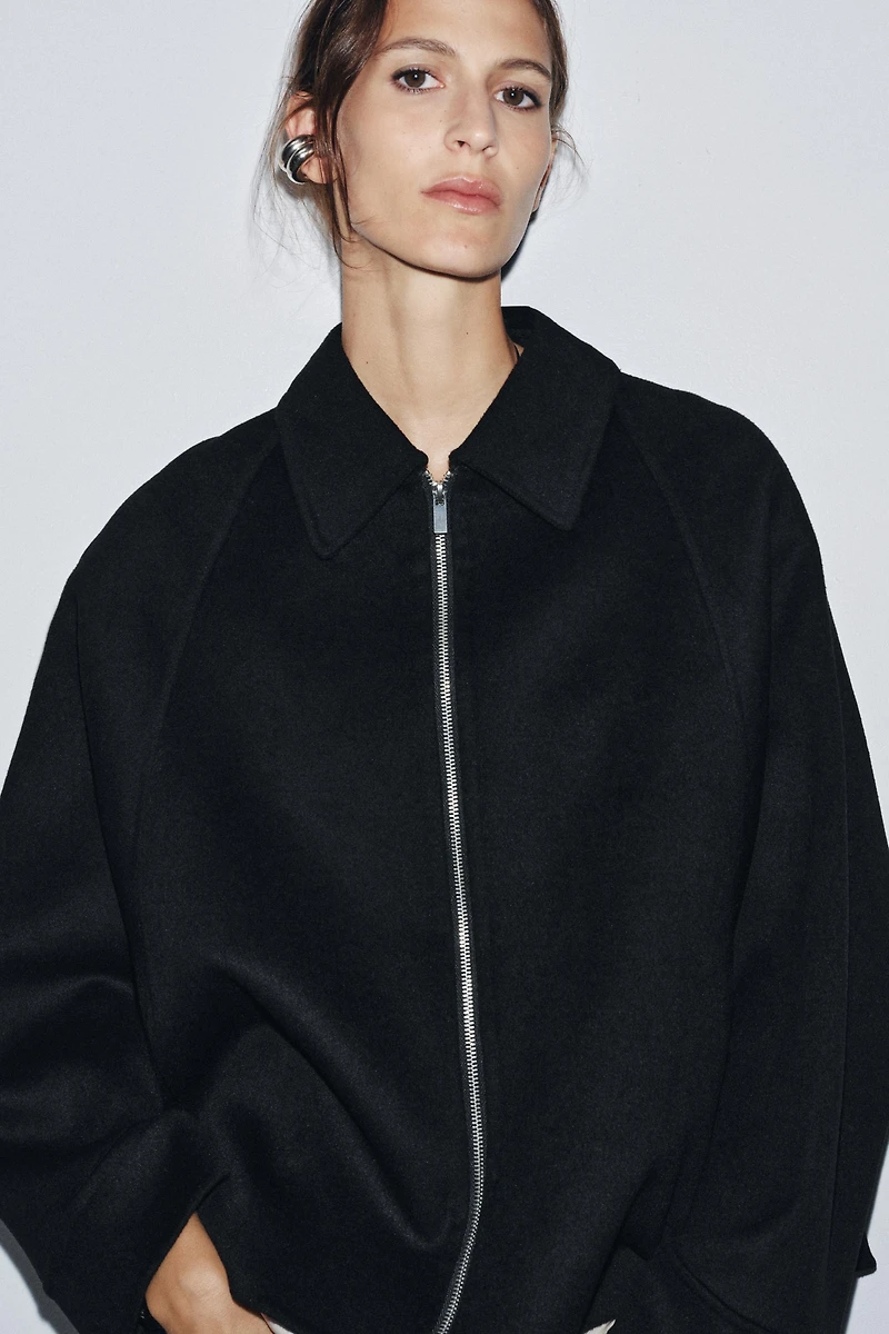 ZW COLLECTION WOOL JACKET WITH ZIP