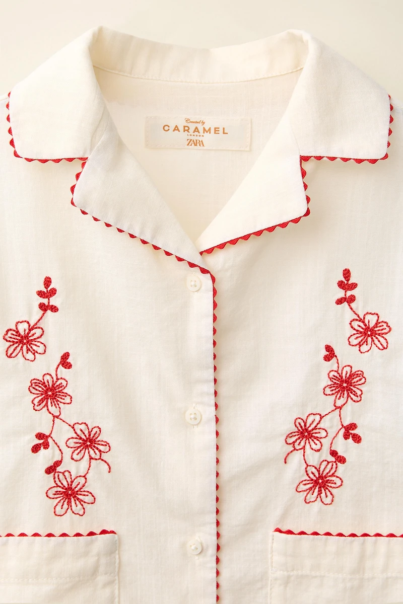 EMBROIDERED SHIRT CREATED BY CARAMEL LONDON X ZARA
