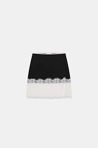 COMBINATION LACE MINI SKIRT