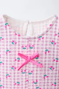 ROBE IMPRIMÉ À RAYURES ET CŒUR