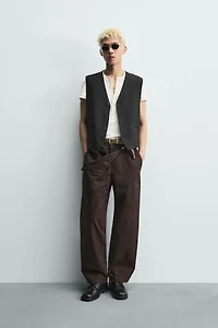RELAXED FIT OVERALL POCKET PANTS