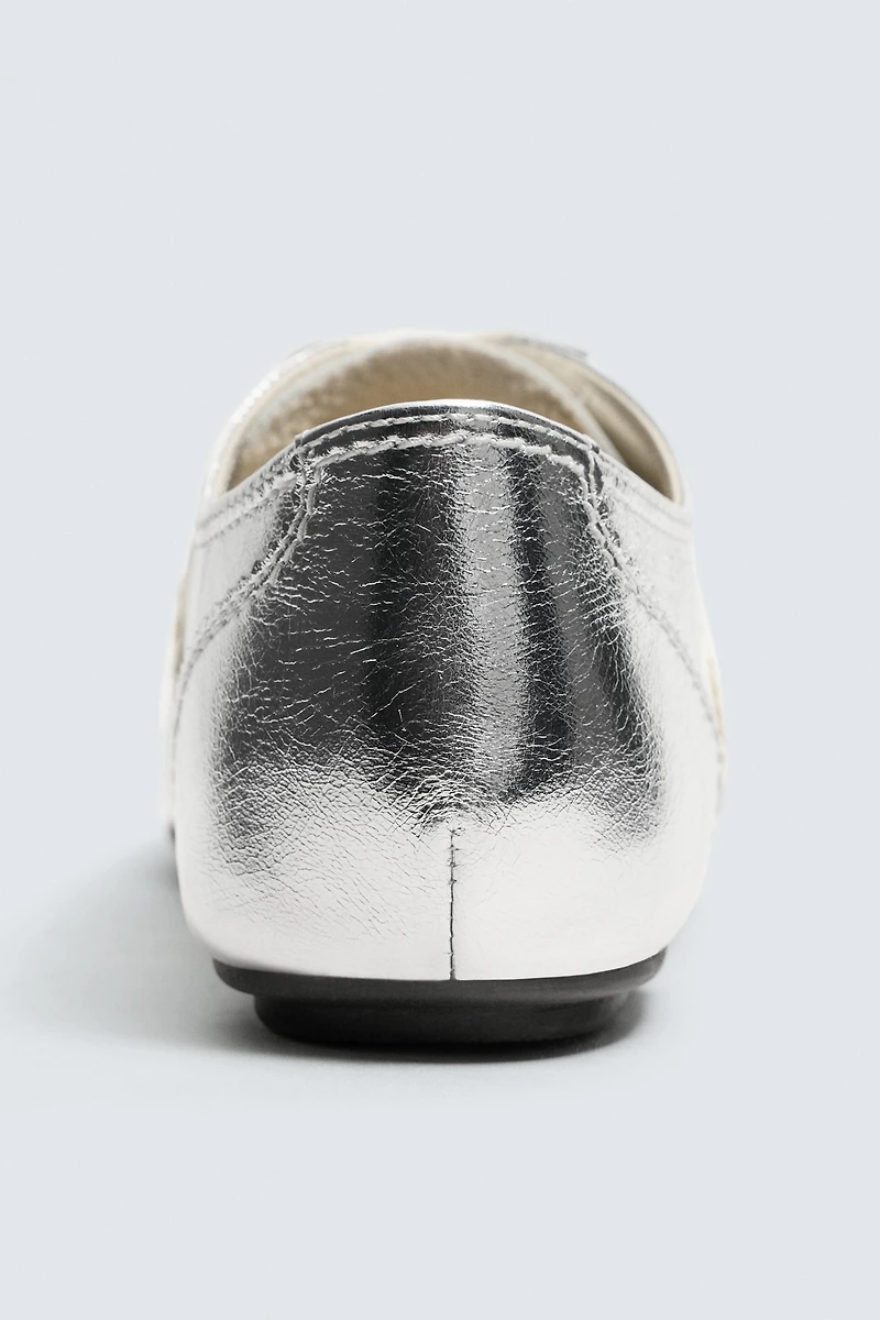 METALLIC LEATHER TRAINERS HARRY LAMBERT FOR ZARA x DISNEY