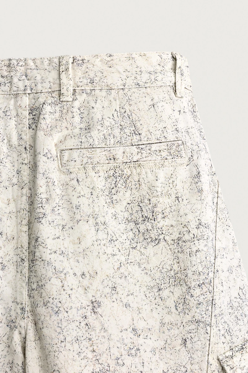 BERMUDA CARGO RELAXED FIT À IMPRIMÉ ABSTRAIT