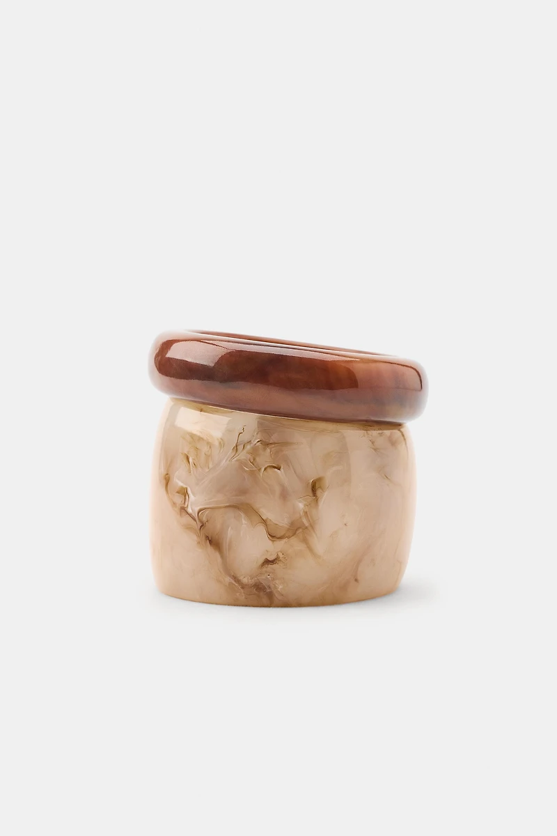 TWO-PACK OF RIGID RESIN BRACELETS