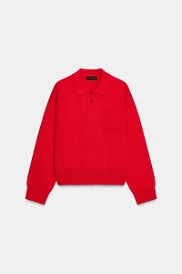 POCKET KNIT POLO SHIRT