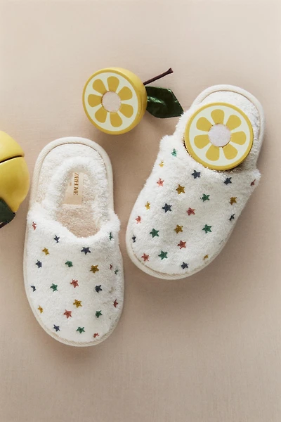KIDS TOWEL BATHROOM SLIPPERS WITH STARS