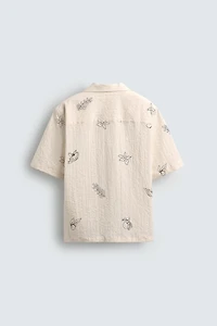 PRINTED SEERSUCKER SHIRT