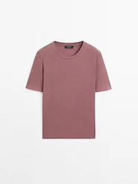 Short sleeve cotton blend T-shirt