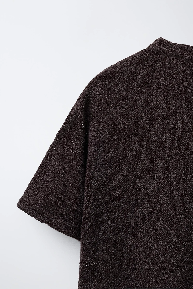 T-SHIRT EN MAILLE RUSTIQUE