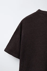 T-SHIRT EN MAILLE RUSTIQUE