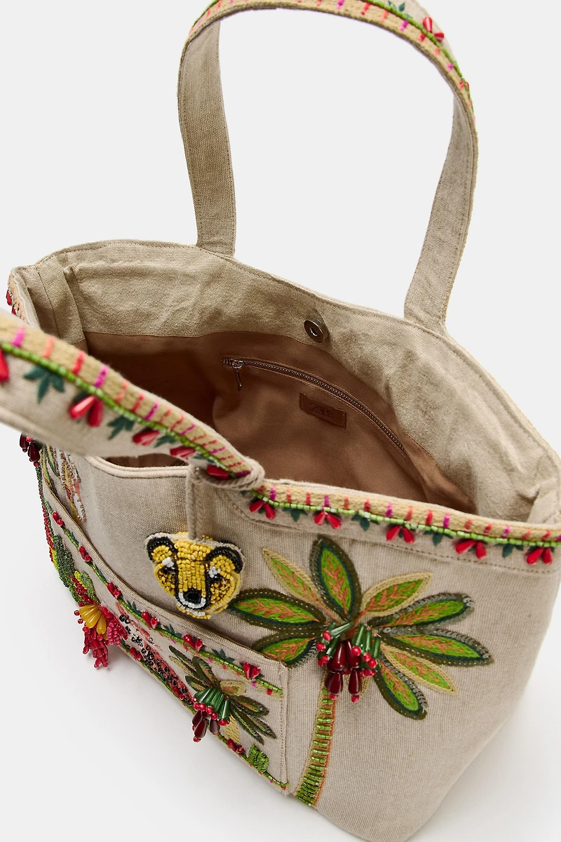 BEADED MAXI SHOPPER