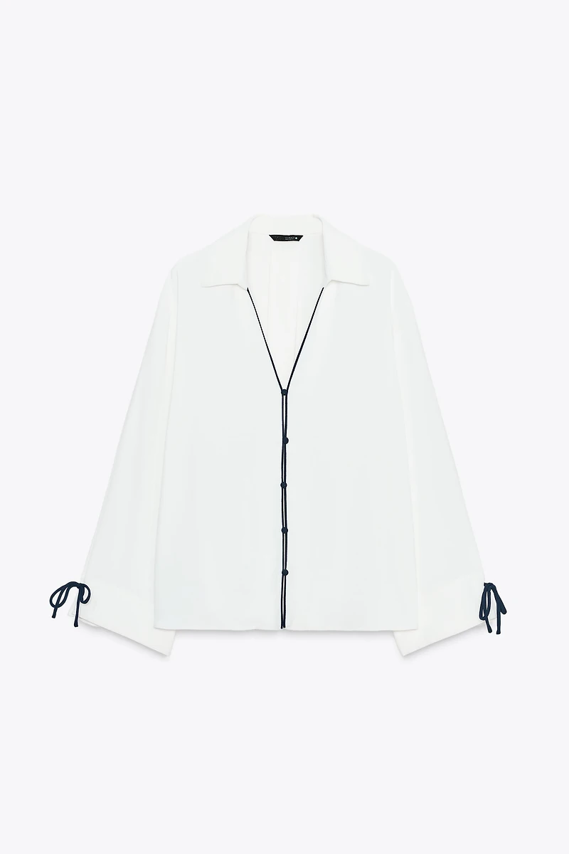 CONTRAST TRIM SHIRT