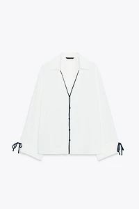 CONTRAST TRIM SHIRT