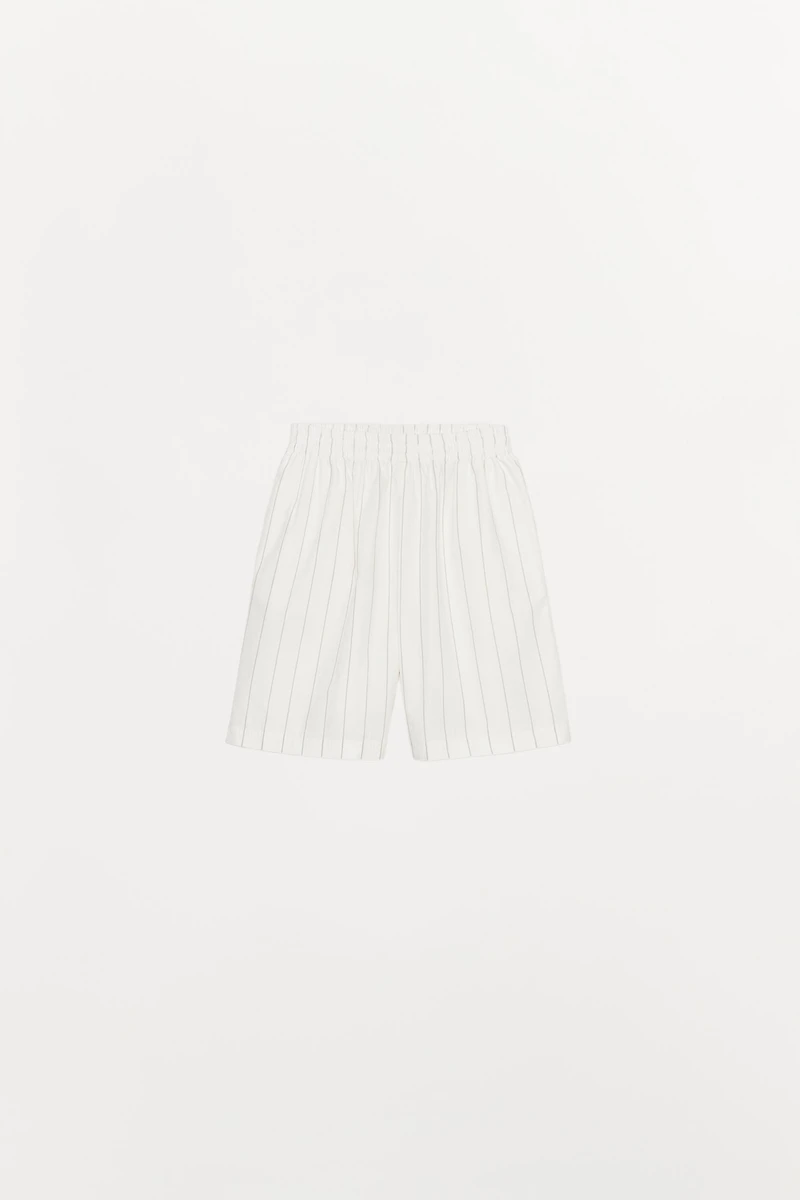 STRIPED BOXER PAJAMA SHORTS