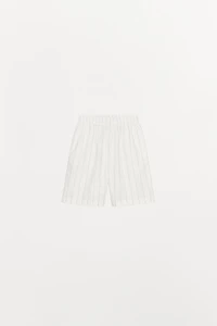 STRIPED BOXER PAJAMA SHORTS