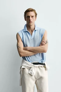 TEXTURED KNIT VEST