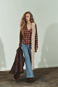 PLAID WRAP SHIRT