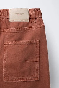 PANTALON BAGGY EN SERGÉ