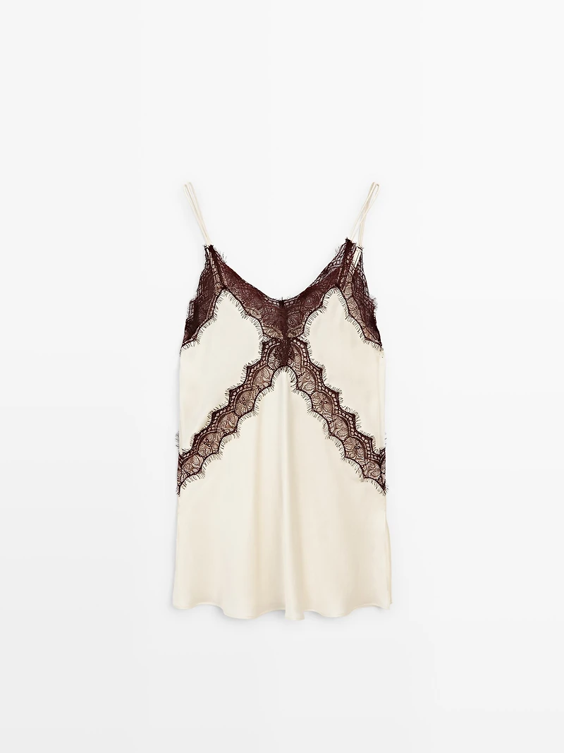 Long 100% silk camisole top - STUDIO