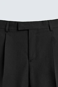 REGULAR FIT PLEATED TUXEDO PANTS