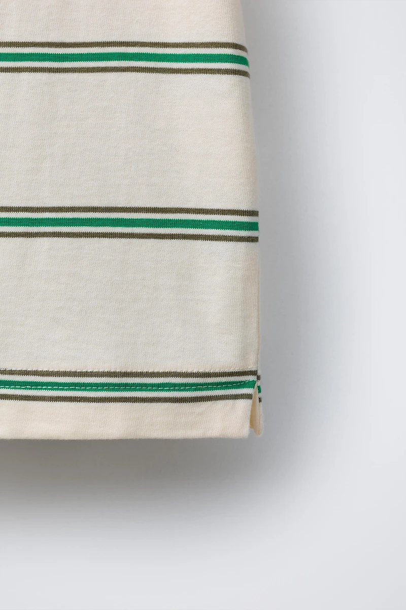 STRIPED PATCH T-SHIRT