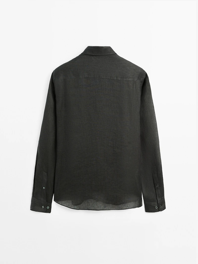100% linen regular fit shirt