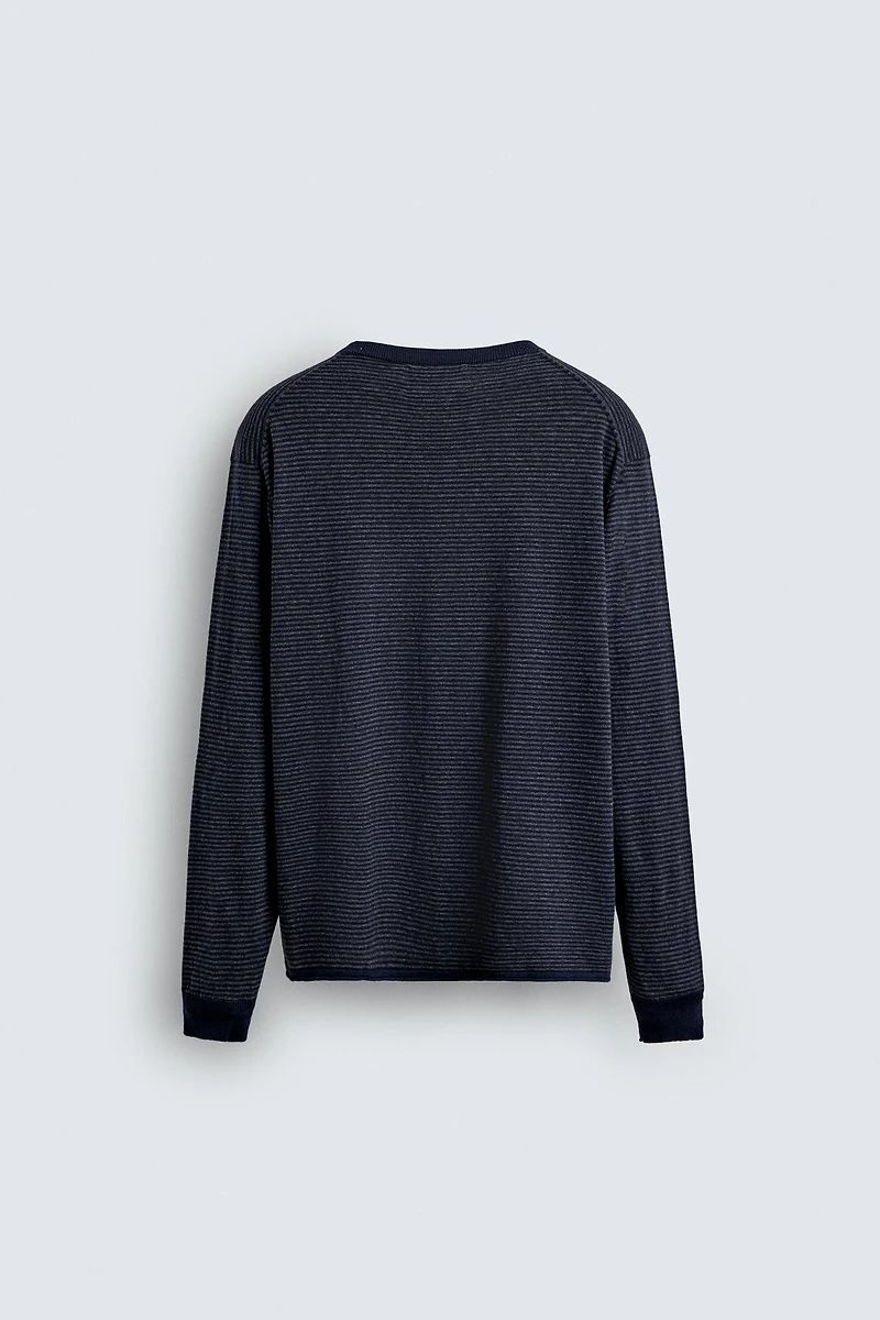 PULL RAYÉ EN COTON ET CACHEMIRE