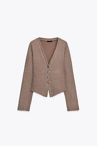SOFT BUTTON CARDIGAN