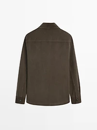 Twill overshirt with pockets