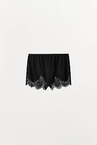 POINTELLE LACE SHORTS