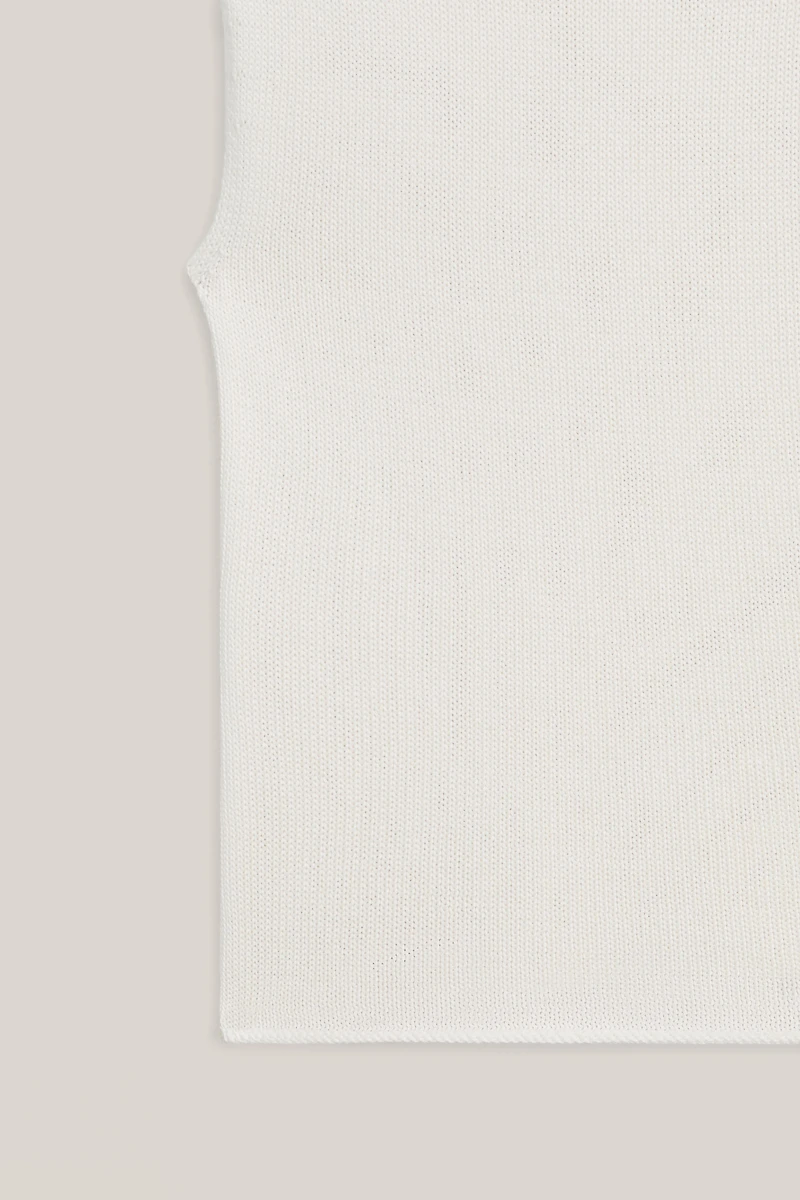 Top en maille de coton et soie à col montant - LIMITED EDITION