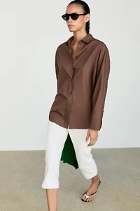 Cotton poplin shirt