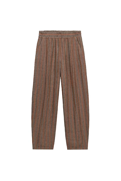 100% LINEN STRIPED PANTS