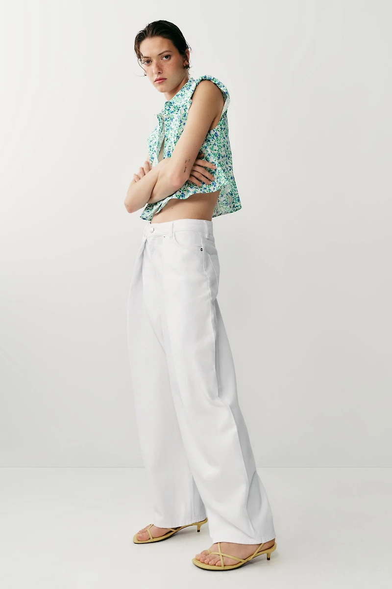 Z1975 MID-RISE BARREL WIDE LEG JEANS