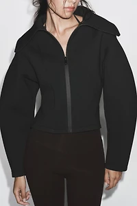 FITTED NEOPRENE EFFECT JACKET