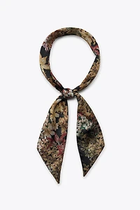 FOULARD CRAVATE IMPRIMÉ FLEURS