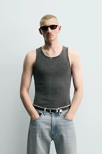 RIBBED KNIT TANK TOP
