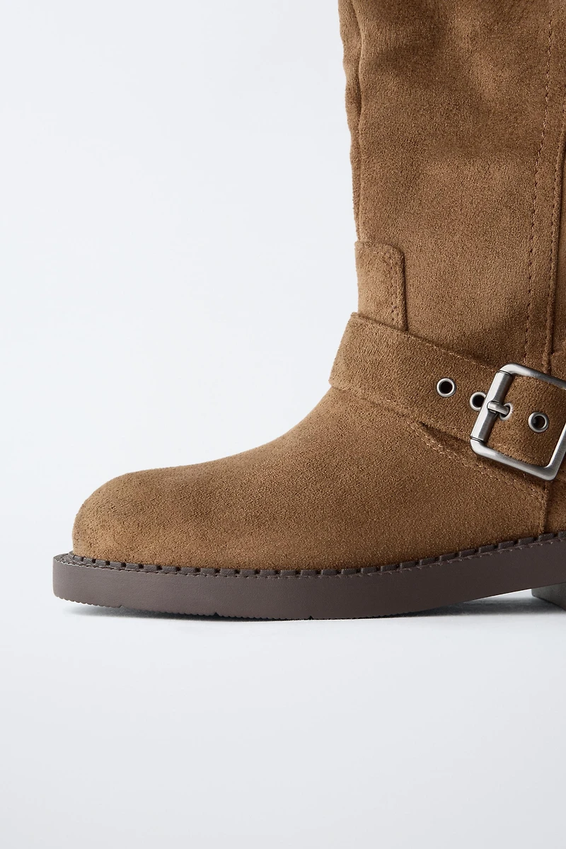BUCKLED BOOTS
