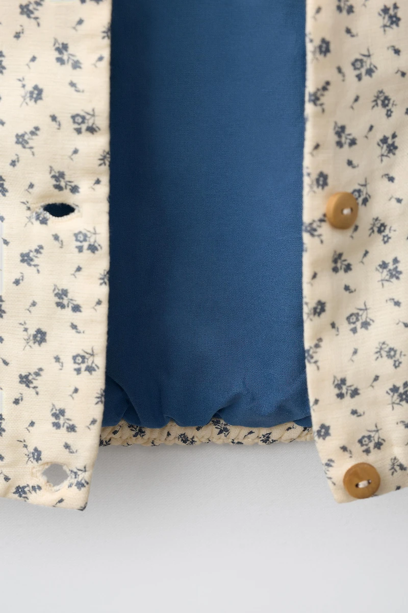 BLOUSON À IMPRIMÉ FLEURS
