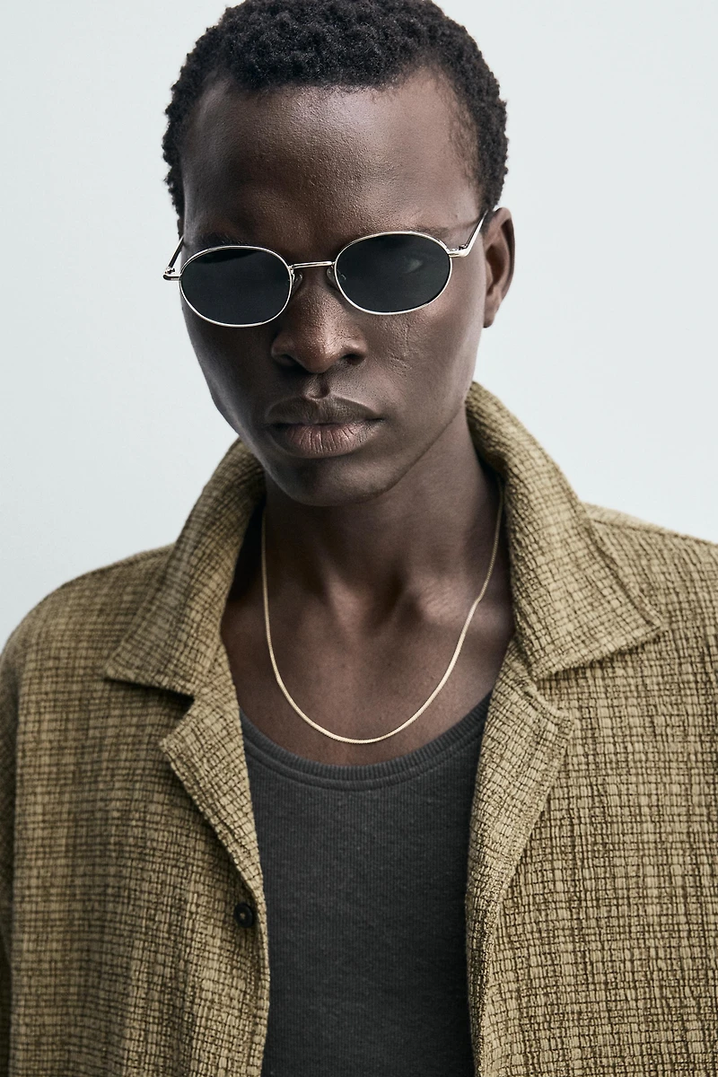 WRINKLE EFFECT STRUCTURED SHIRT
