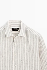 Chemise à rayures 100 % lin regular fit