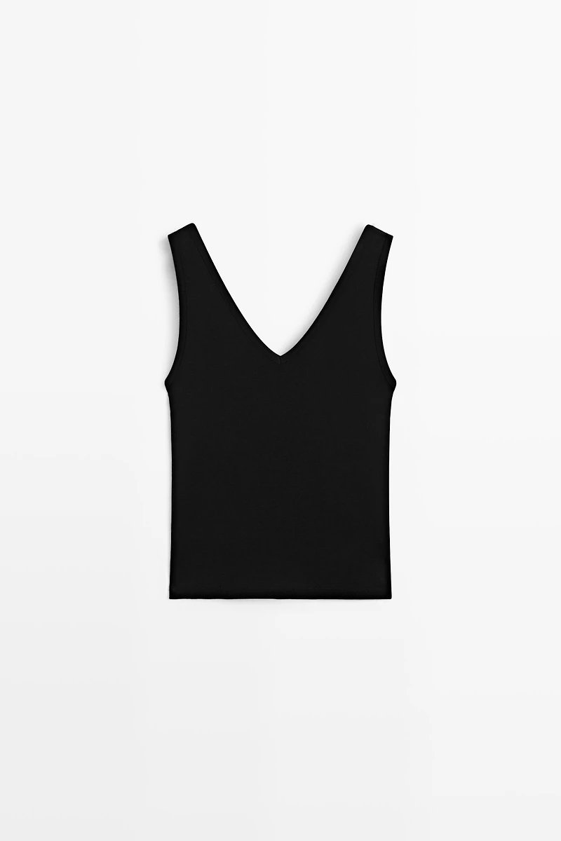 Cotton blend tank top