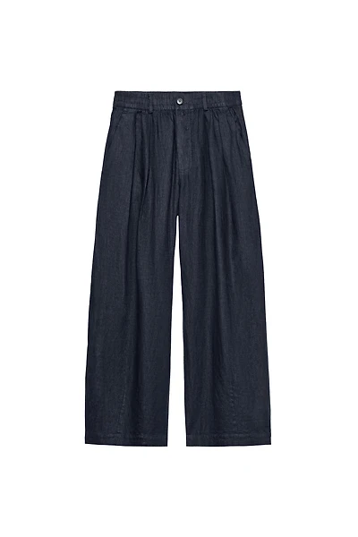 ZW COLLECTION 100% LINEN PLEATED PANTS