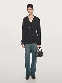 Cardigan double boutonnage 100 % laine