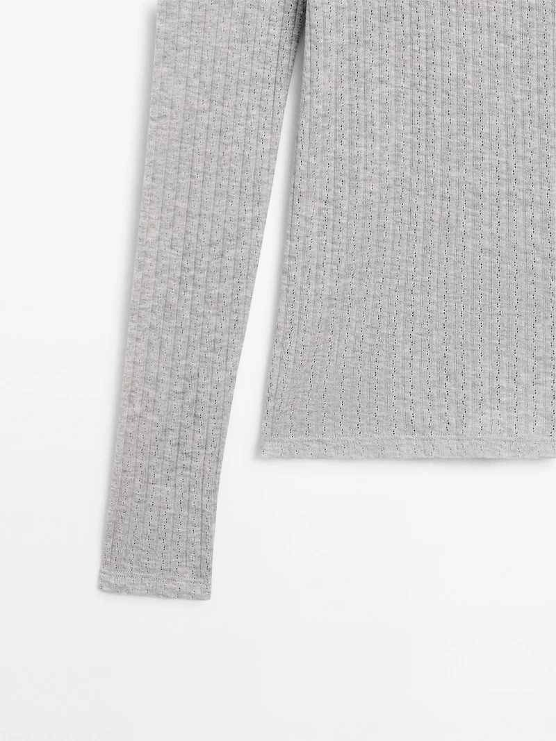 T-shirt coton ajouré