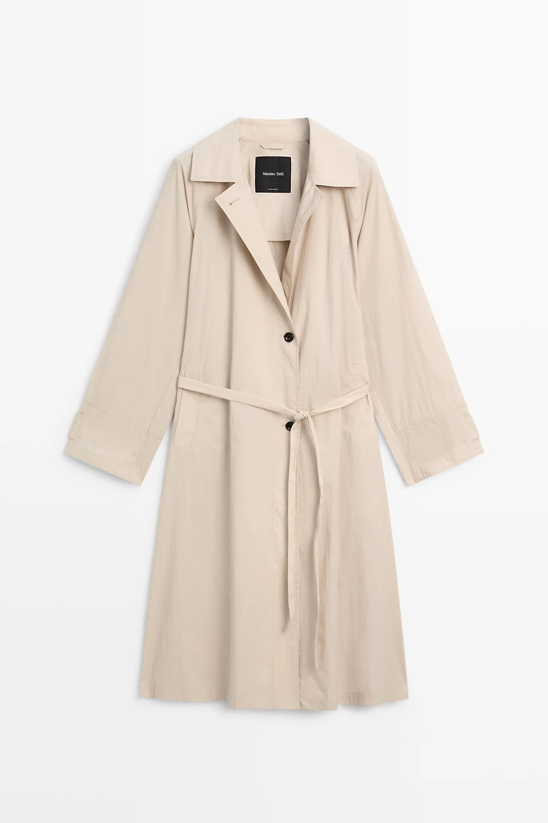 Long flowing trench coat