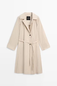 Long flowing trench coat